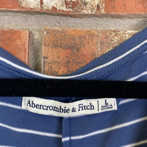 ABECROMBIE & FITCH Blue Striped Tank Top Girls Large - Picture 3 of 5